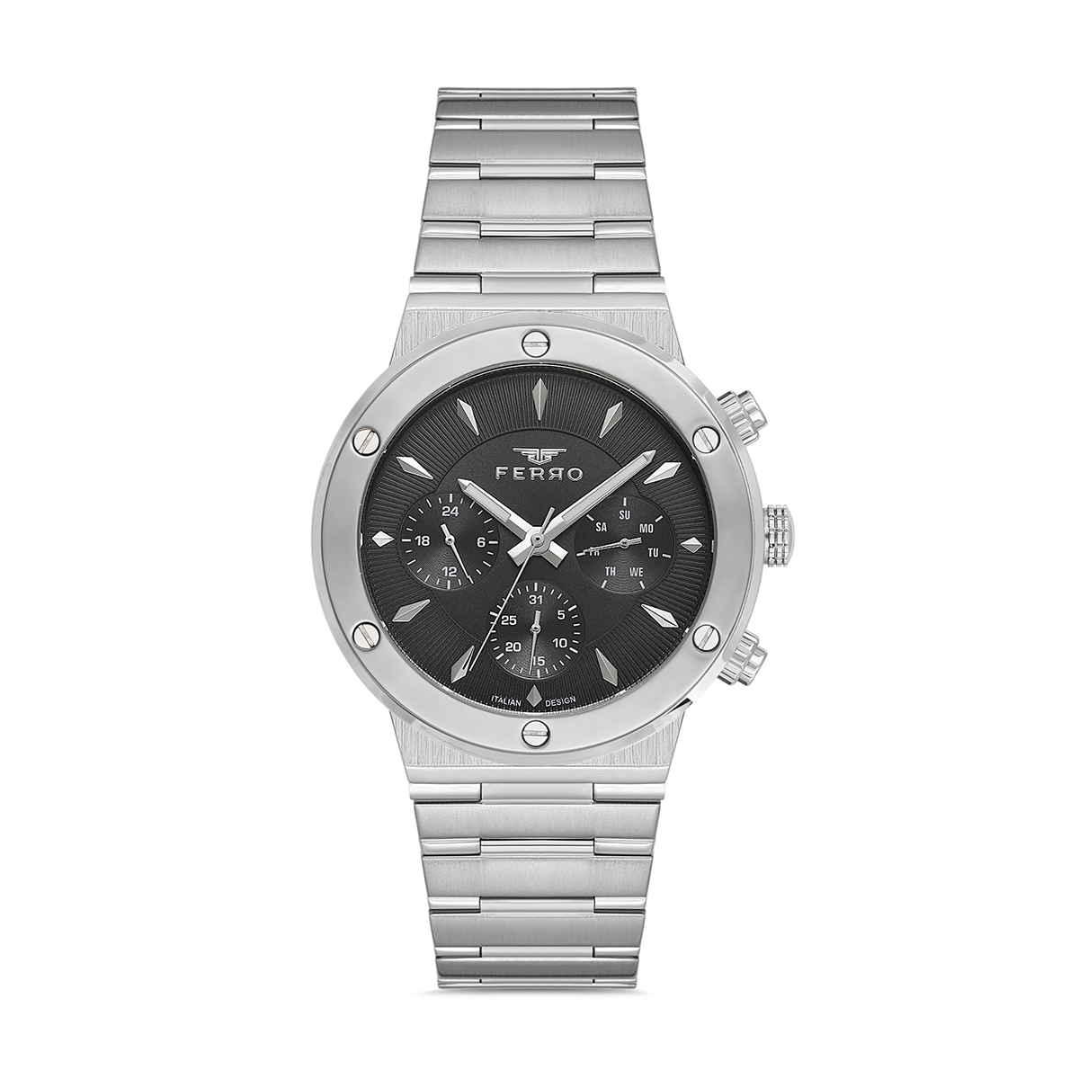 MONTRE FERRO HOMME M.FONCTION ACIER